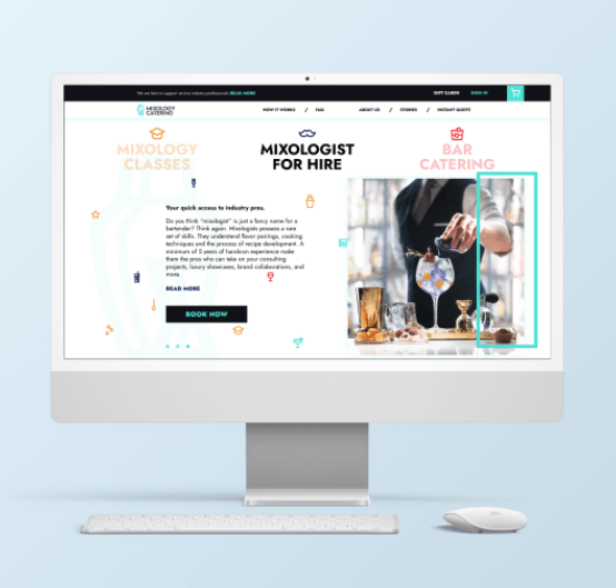 Mixology Catering, a platform that allows you to book an event and adapt it to your own expectations.